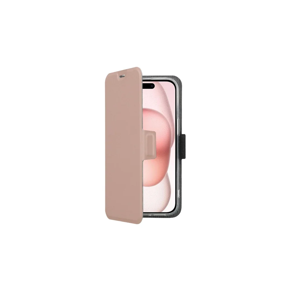 Screenor Clever Vikbart Fodral - MagSafe - Ekoläder Rosa - iPhone 17