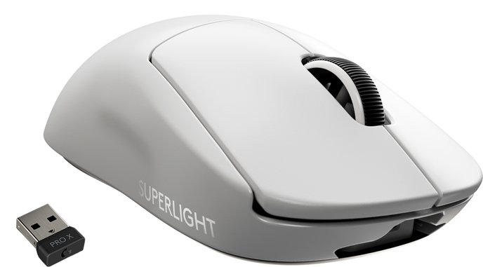 Logitech Pro X Superlight, 25600 dpi, 63g - Vit, bild 2