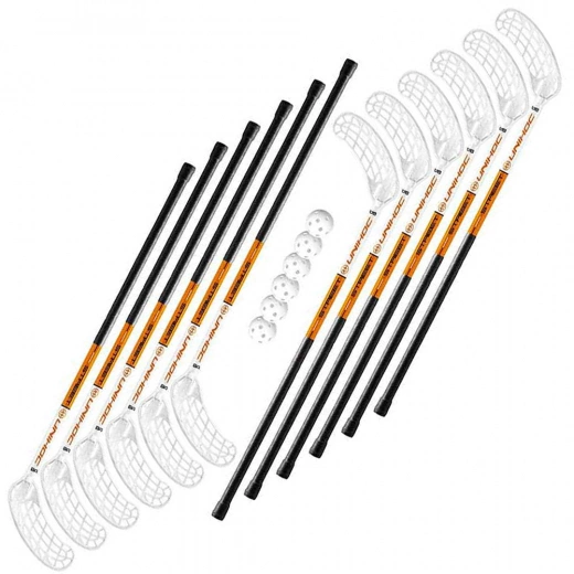 Innebandyset Unihoc Street 12 klubbor & 6 Bollar - 75 cm