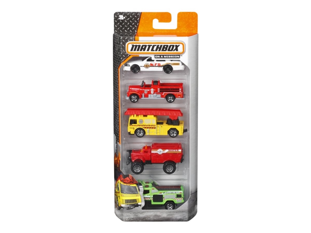 Matchbox Matchbox® 5-Car Pack Toys, Multi, 5-Car Pack, Metal, plastic, The classic Matchbox™ 5 Pack makes a perfect party gift! Packs feature a set of five detailed vehicles - 1 pakke