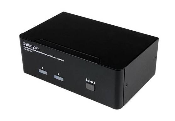 Systemswitch Startech.com SV231DPDDUA, 2-vägs KVM, Displayport 2560x1600@60Hz, USB, USB 2.0-hubb, ljud, bild 3