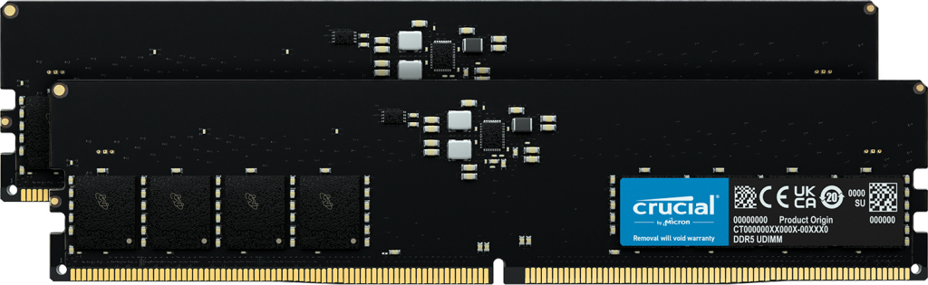 32 GB (2x16GB) DDR5-5600 Crucial UDIMM CL46, bild 3