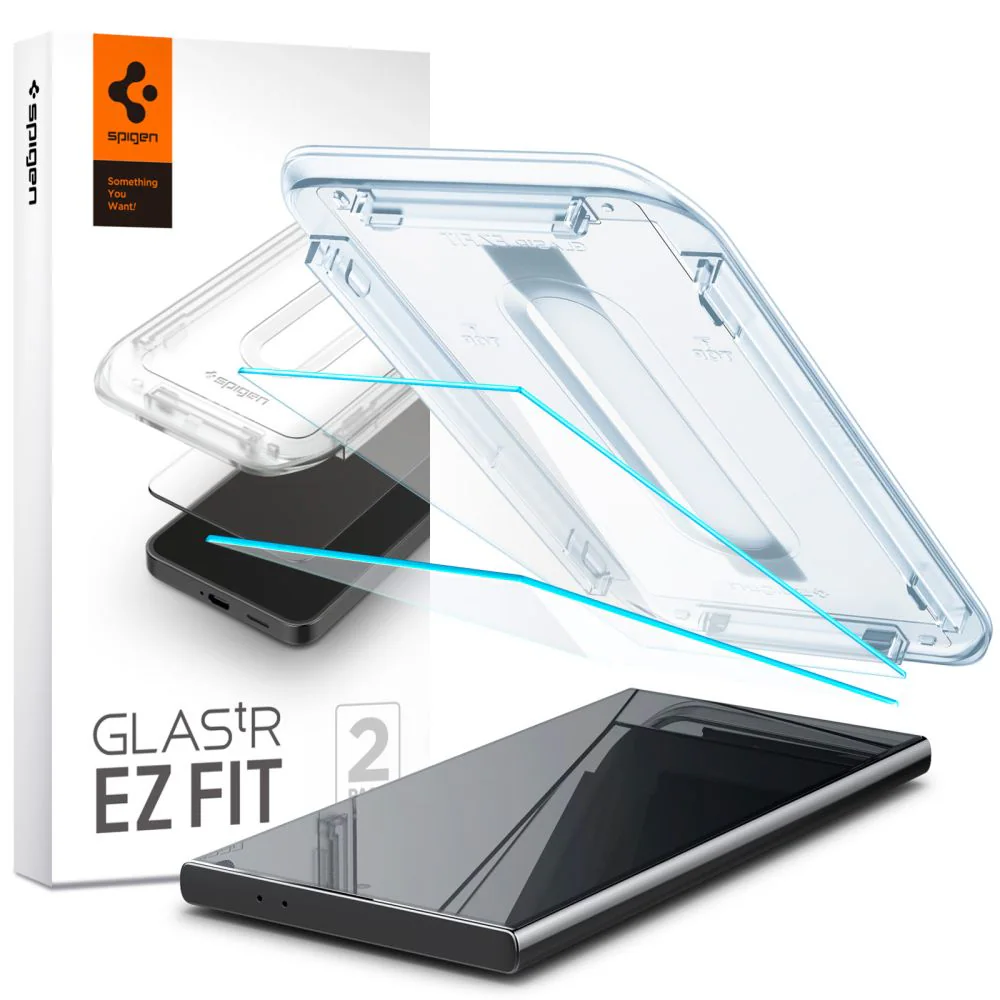 Spigen Glas.tR EZ Fit härdat glas för Samsung Galaxy S24 Ultra - 2 st.