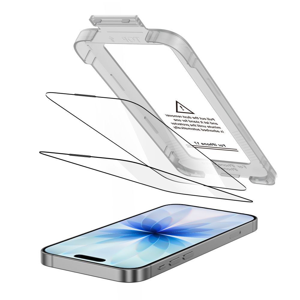 Tech-Protect Quick Set+ 2-pack härdat glas för iPhone 17 - svart, bild 2