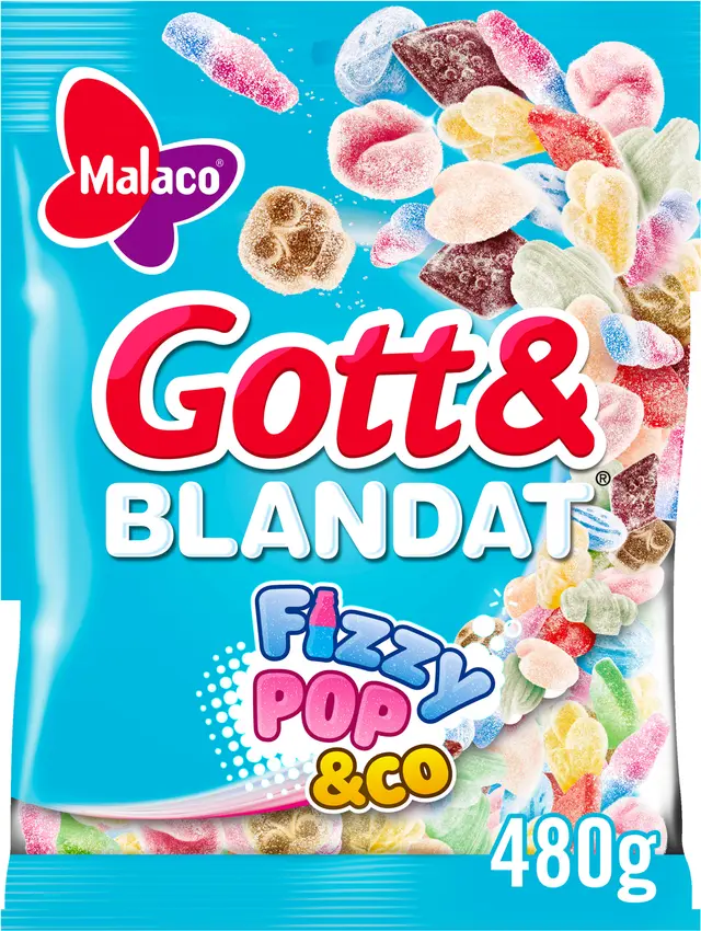 Malaco Gott & Blandat Fizzy Pop godis 480g