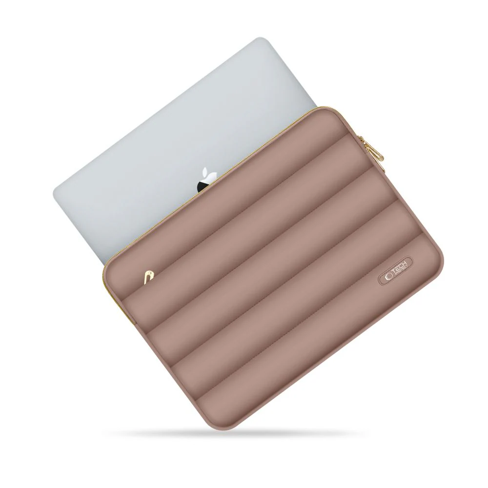 Tech-Protect Puffy Laptopfodral 15-16" med tillbehörsväska - Brun, bild 3
