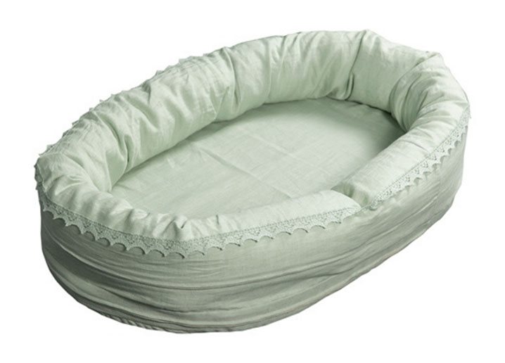 NG Baby sovpöl med spets, MOOD sage green