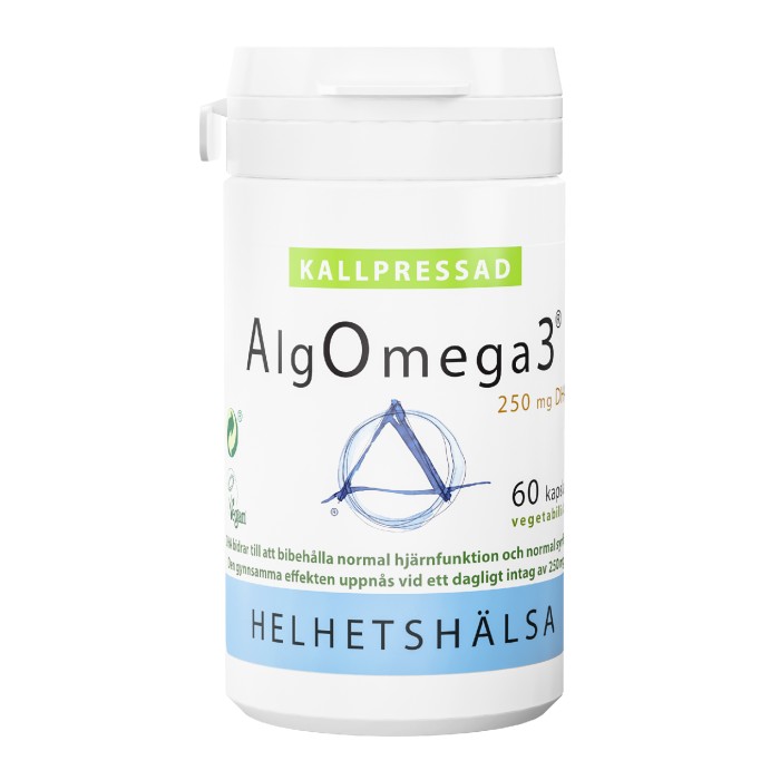 Helhetshälsa Kallpressad AlgOmega 3, 60 kaps
