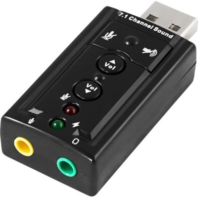 Deltaco USB Ljudkort 7.1 2x 3,5mm