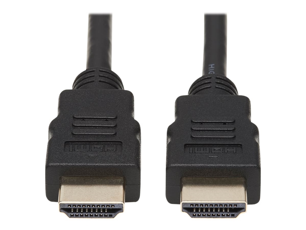 Eaton Tripp Lite Series High-Speed HDMI Cable, Digital Video with Audio, UHD 4K (M/M), Black, 10 ft. (3.05 m) - HDMI-kabel - HDMI hane till HDMI hane - dubbelt skärmad - svart - stöd för 4K