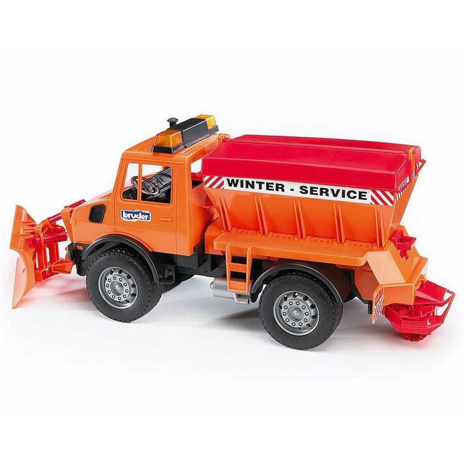 Bruder Mercedes-Benz Unimog winter service with plow blade toy