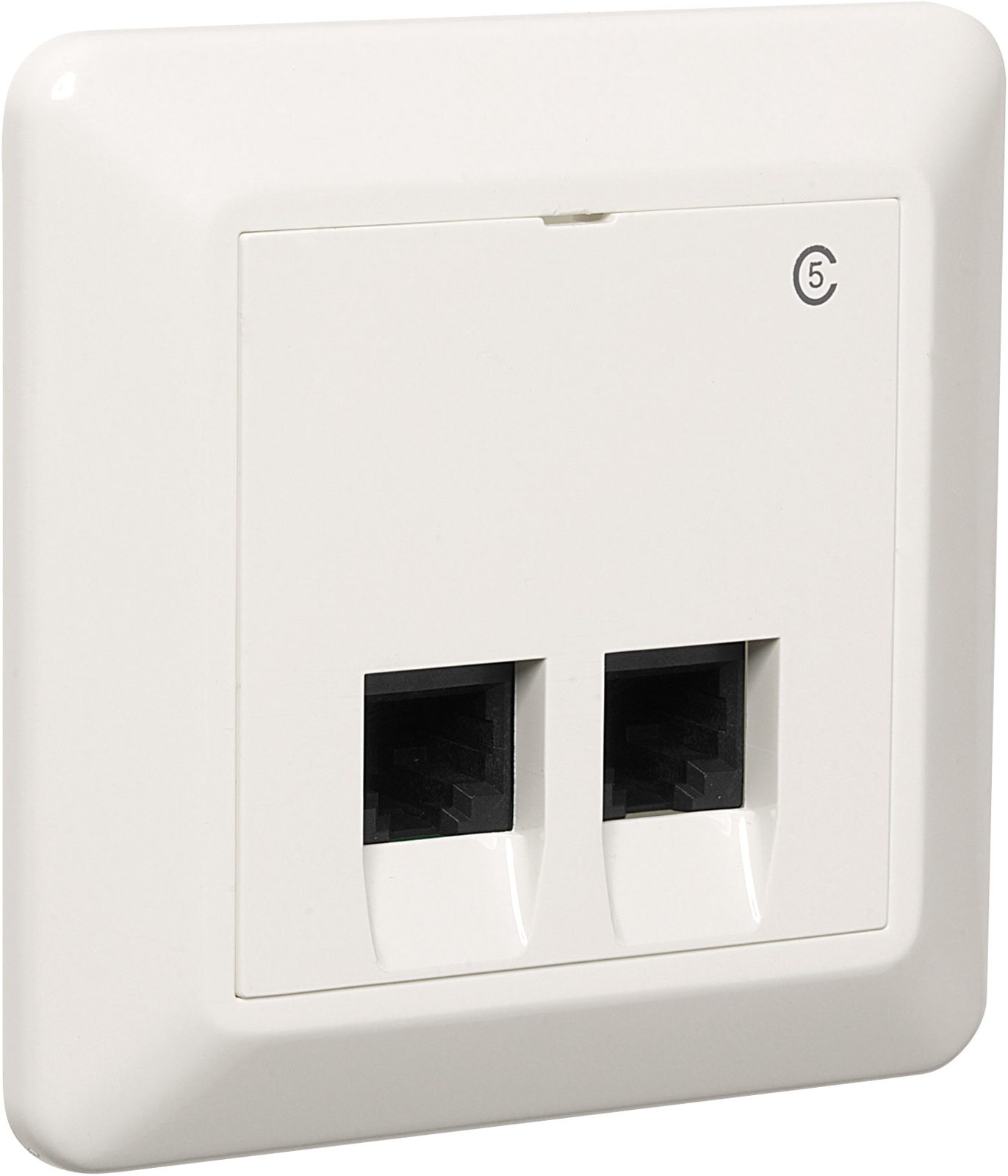 ELKO RJ45 uttag, dubbelt infällt, Cat.6, oskärmat, bild 3