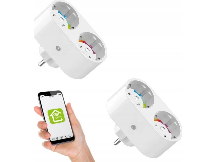 Gosund Nitebird dubbel smart WiFi-uttag Gosund SP211 3500W Tuya 2 st