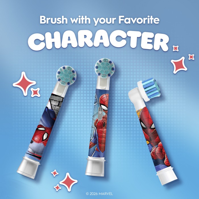 Oral-B Pro Kids Spiderman-borsthuvuden, 4 st, bild 4