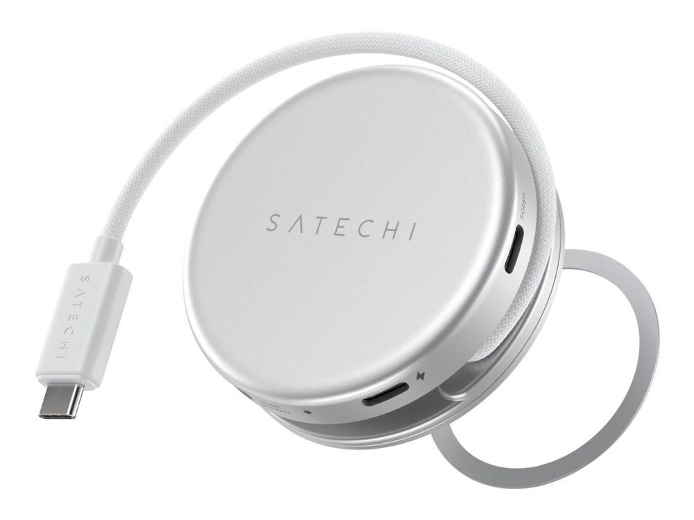 Satechi OntheGo 5-i-1-multiportadapter för MacBook Neo - Silver