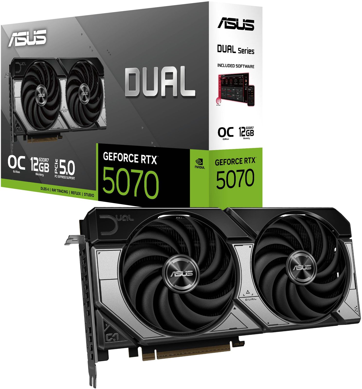 ASUS Dual GeForce RTX 5070 12GB GDDR7 OC Edition grafikkort, bild 5