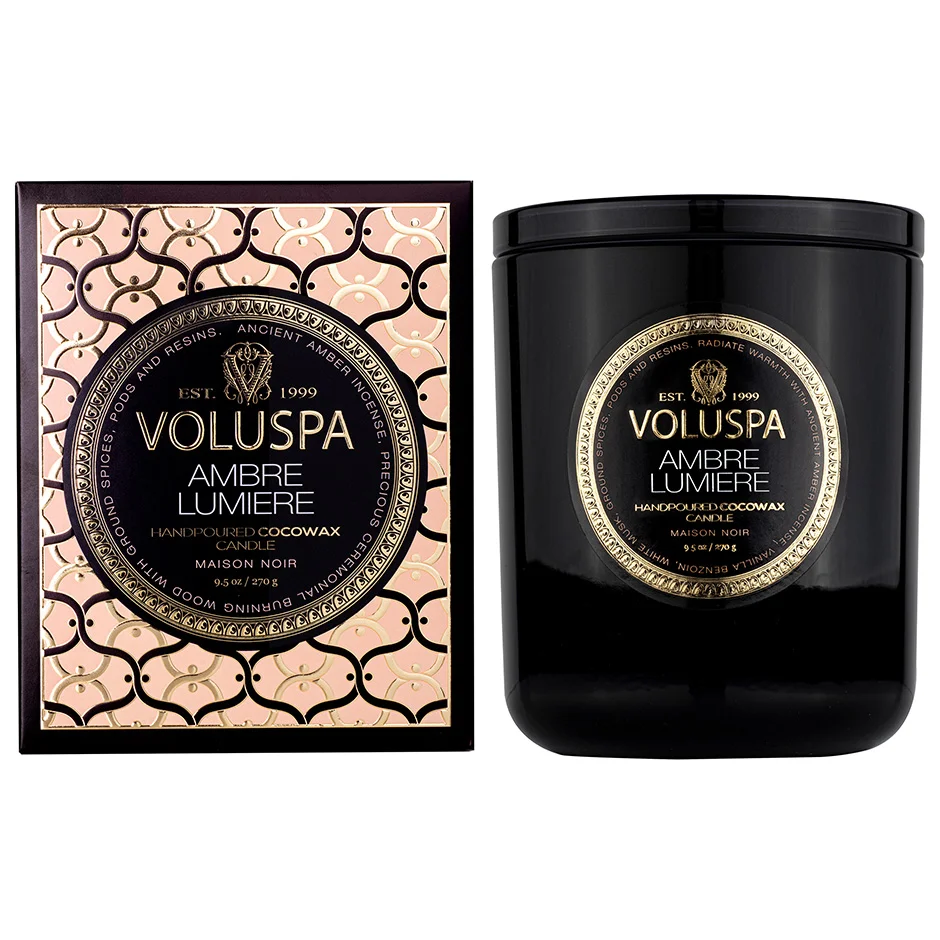 Voluspa Ambre Lumiere Classic Boxed Candle 60h
