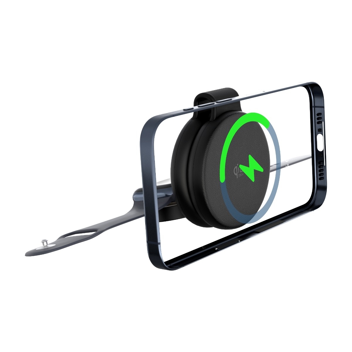 Dacota Platinum Qi2 25 W 2-i-1 magnetisk laddningsplatta, svart