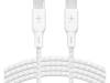 USB-kabel Belkin BoostCharge Braided USB-C till USB-C, USB 2.0, 100W, 2 meter - Vit