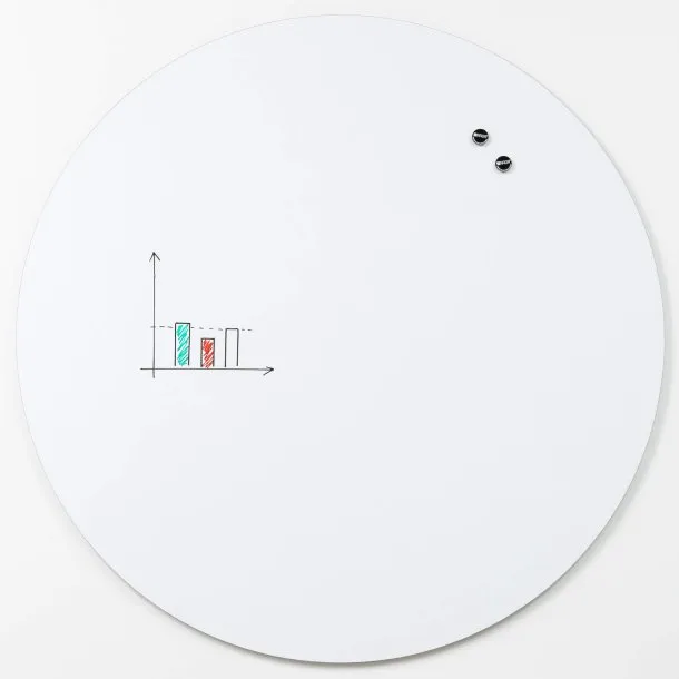 Circle whiteboard 100 cm, ramlös
