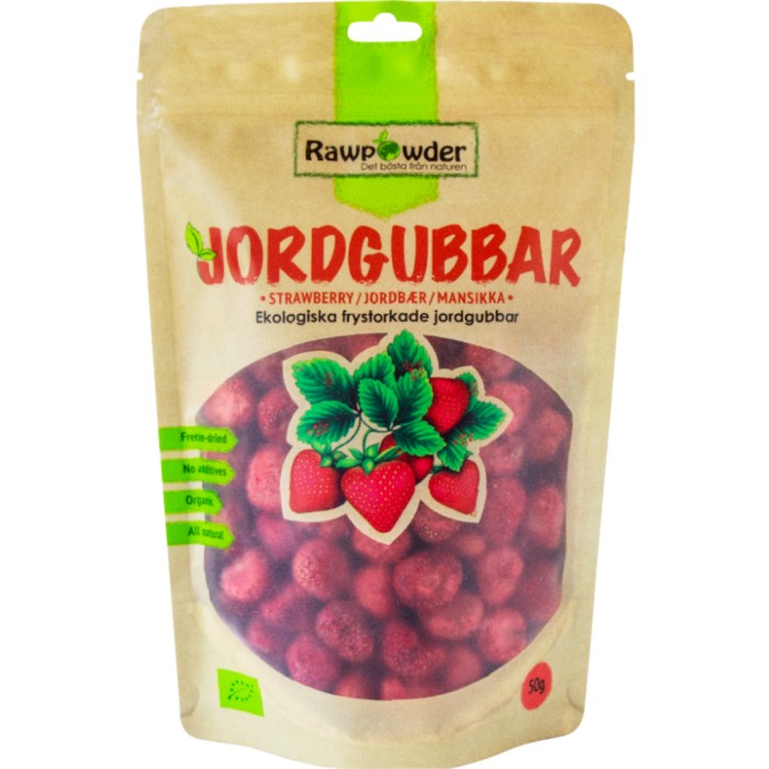 Rawpowder Jordgubbar frystorkade 50 g
