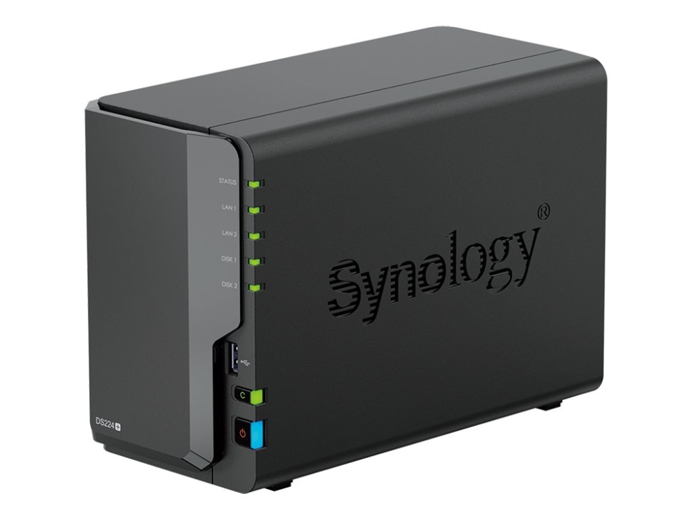 Synology DiskStation DS224+, 2-bay NAS, Intel Celeron J4125, 2 GB RAM, 2xGigaLAN