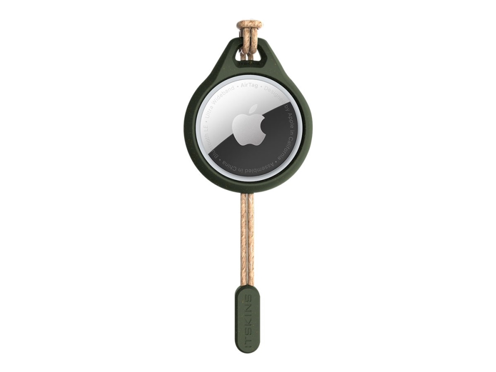ITSKINS Feronia Bio - Baksidesskydd for smart tracker - Impactane Bio - olivgrön - för Apple AirTag
