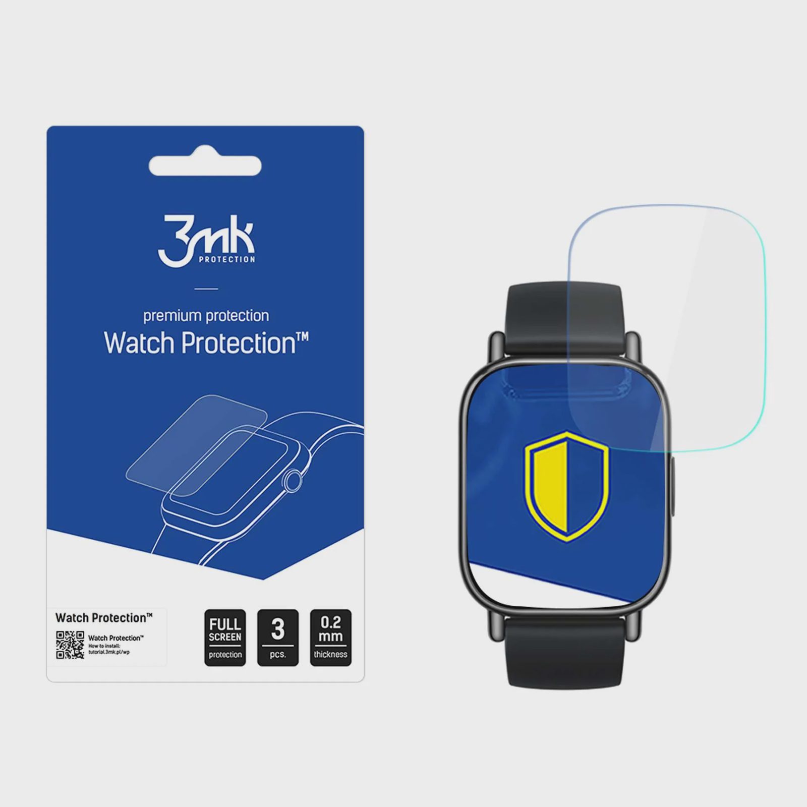 Hybrid Glass 3mk skärmskydd FlexibleGlass till Xiaomi Redmi Watch 5 Lite