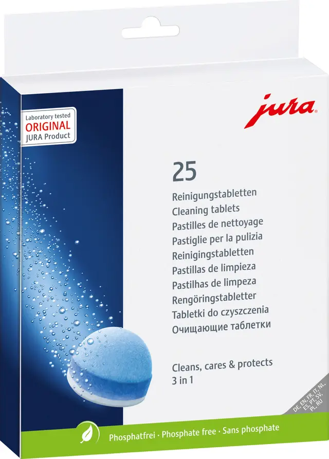 JURA 3-Fas Rengöringstabletter till automatiska kaffemaskiner