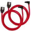Corsair SATA-kabel Vinklad Röd 60cm 2-pack