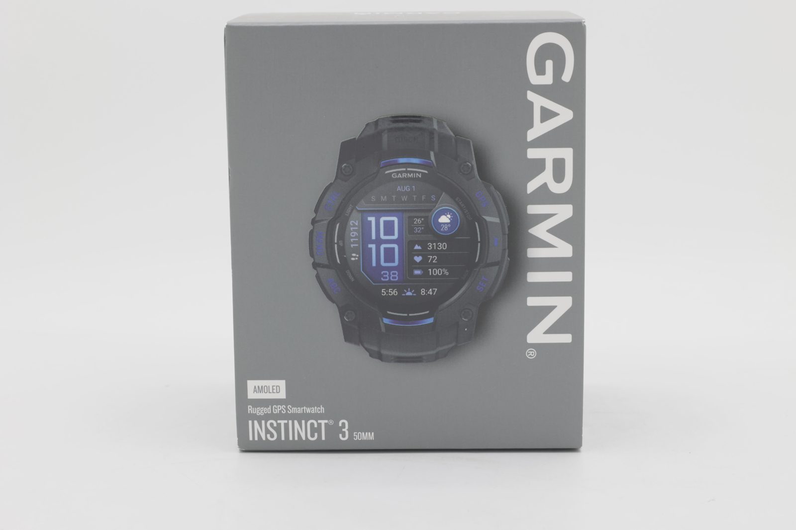 Garmin Instinct 3 AMOLED 50 mm svart/blå