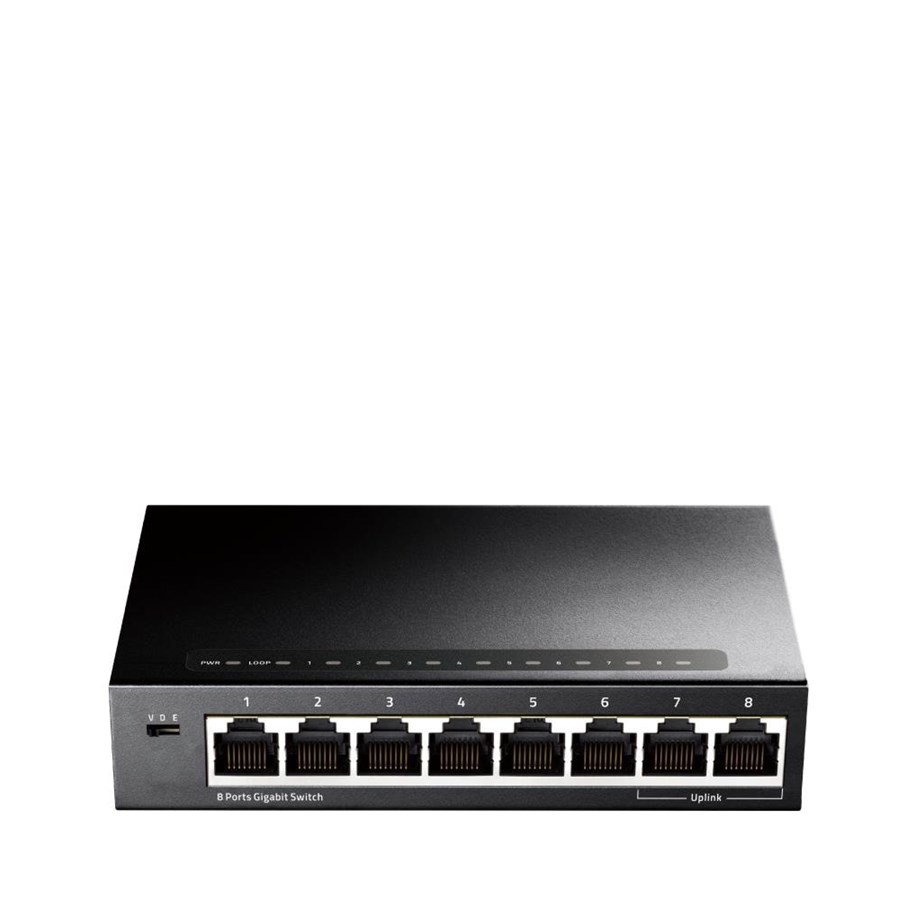 Cudy GS108 nätverksswitch 8-port Gigabit – svart