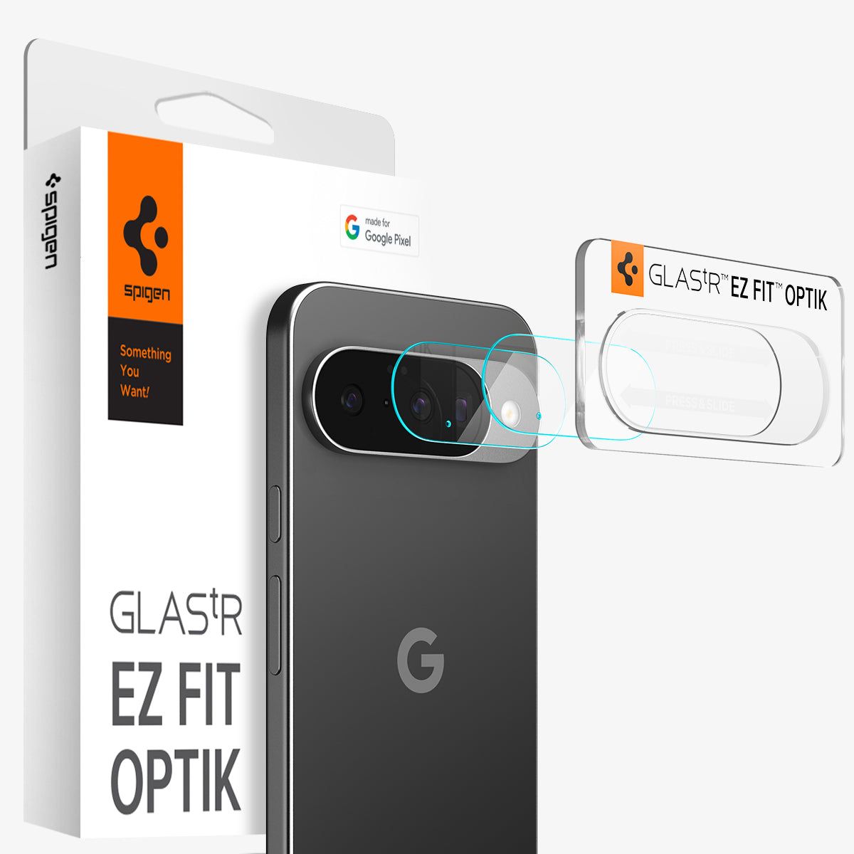 Spigen Optik EZ Fit, Google, Pixel 10, Dammresistent, Reptålig, Transparent, 2 styck