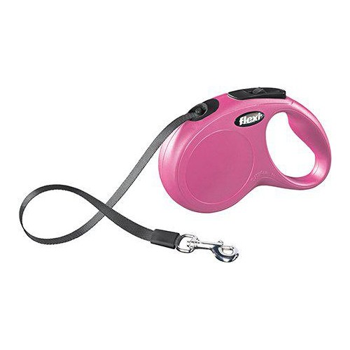 Flexi - New Classic - M - 5m tape - Pink - Max 25Kg