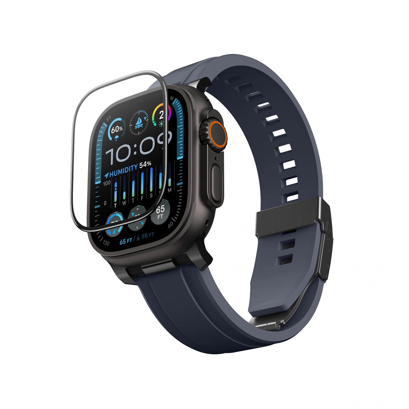 AmazingThing Radix glas skärmskydd för Apple Watch UItra 3 49mm