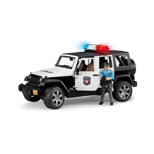 Bruder Jeep Wrangler Unlimited Rubicon Polisfordon med polis och tillbehör