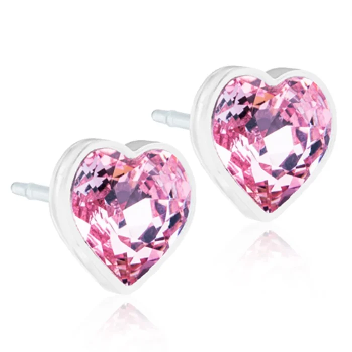 Blomdahl Medical Plastic Heart 6mm Light Rose