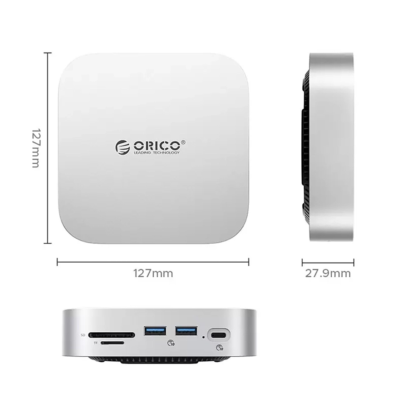 Orico MiniLink 9-i-1-dockningsstation – silver, bild 2
