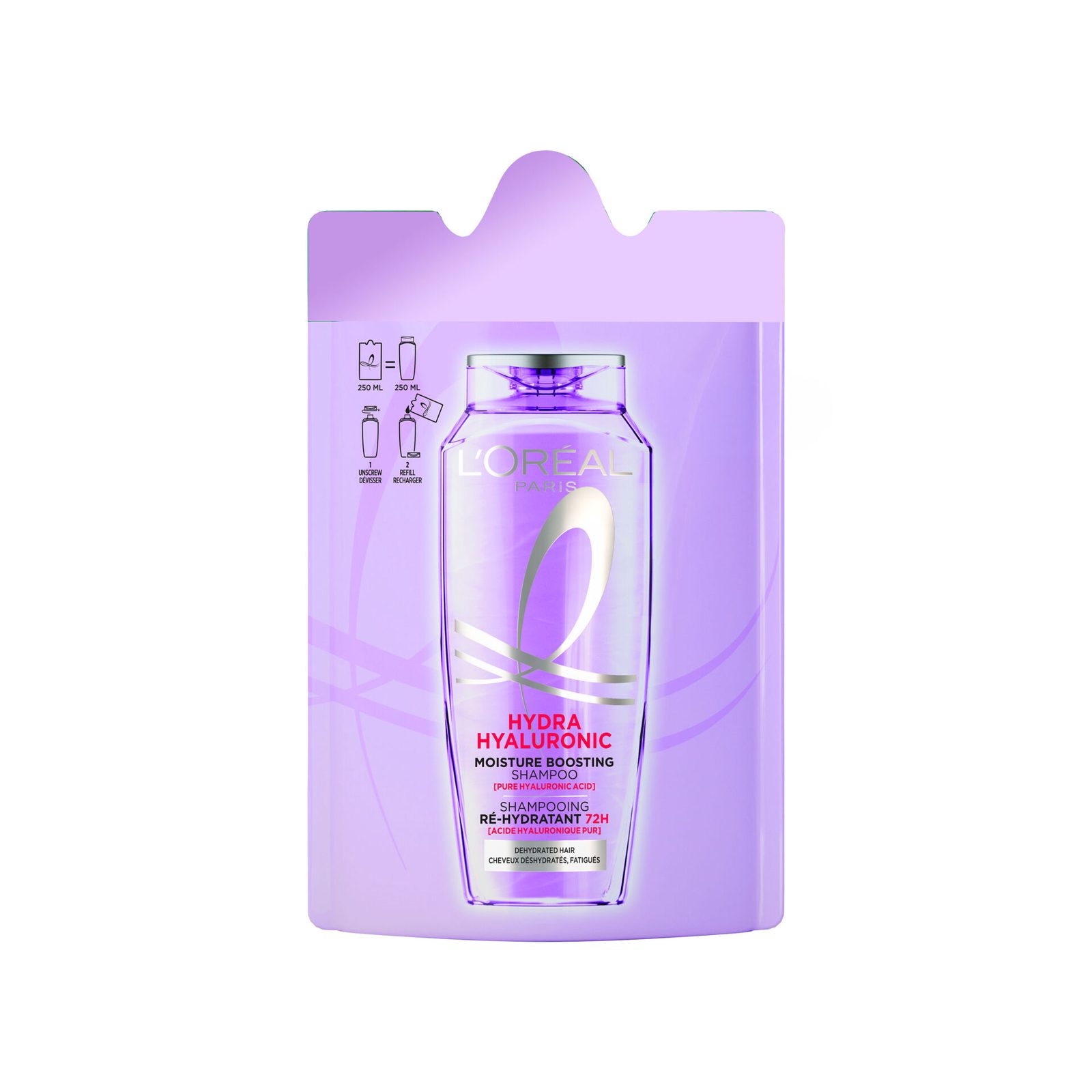 L'Oréal Paris Elvital Hyaluron Plump Shampoo For Dehydrated Hair 250 ml Refill