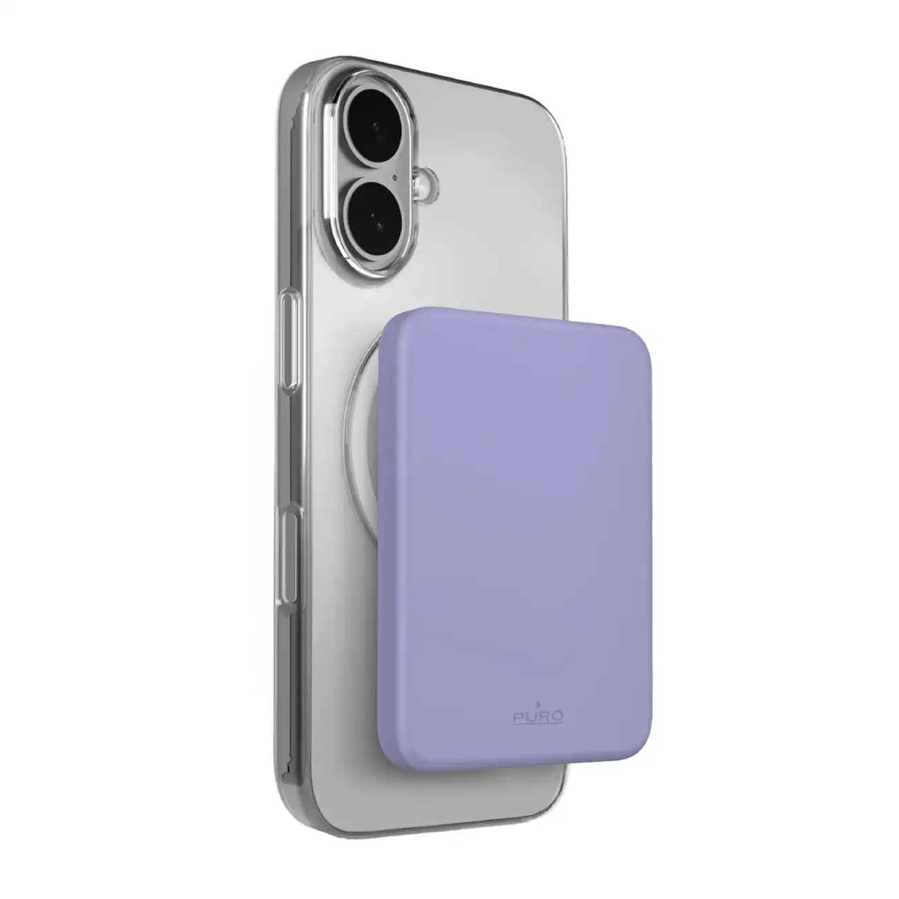 Puro 4200 mAh ultratunn MagSafe-kompatibel USB-C-powerbank – Lila