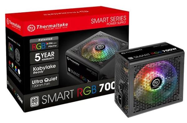 Thermaltake Smart RGB 700W, 120 mm fläkt, 80PLUS White, bild 3
