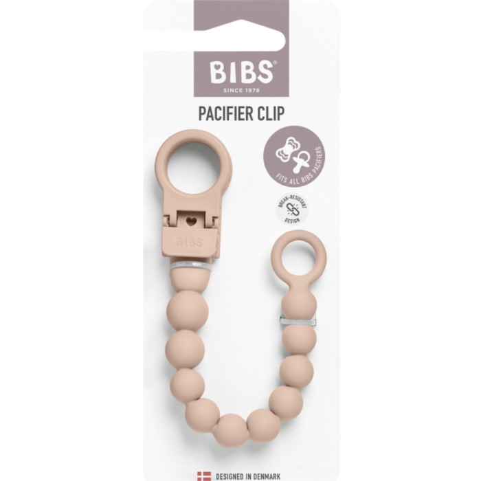 BIBS Pacifier Clip Loop Blush Onesize