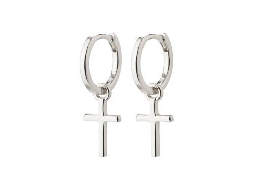 PILGRIM - DAISY Cross Hoops - Silver Plated - 2.5 cm, bild 2