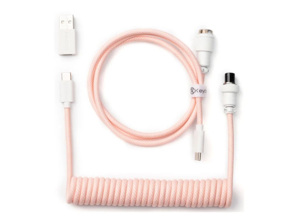 Keychron Coiled Aviator Cable 8K Rak Rosa