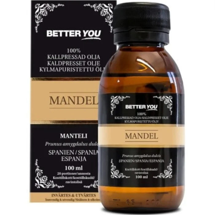 Better You Mandelolja EKO Kallpressad 100 ml, bild 2