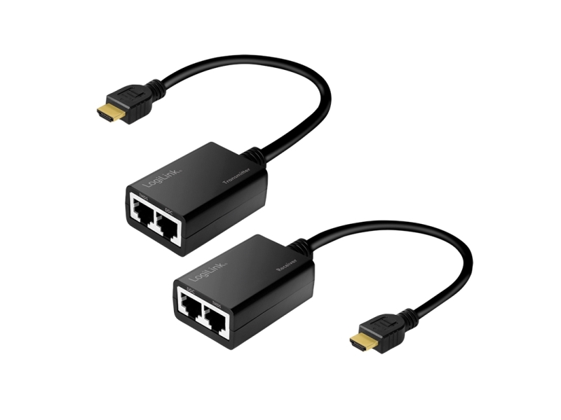 LogiLink Audio/Video-Extender HDMI 1xRJ45 Cat5e/Cat6 1080p Reichweite bis zu 30m