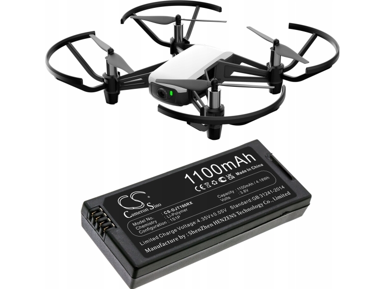 Cameron Sino batterityp T01 T-01 för drönare DJI Tello / CS-DJT100RX 1100 mAh