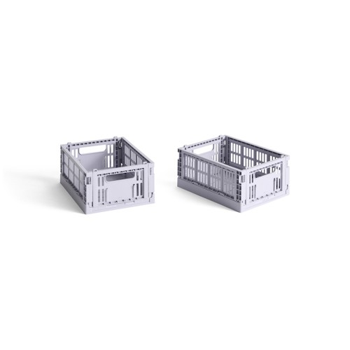 HAY - Set med 2 Colour Crate Mini Förvaringslådor (Lavendel)
