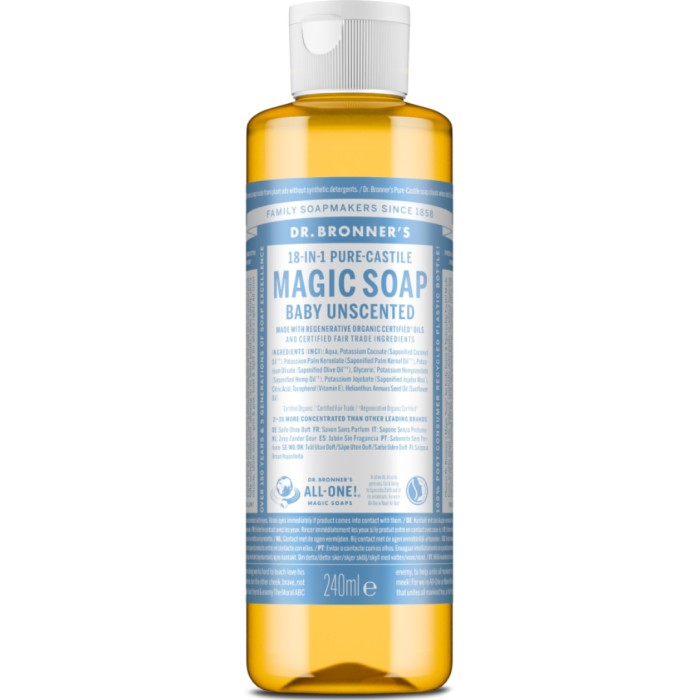 Dr. Bronner's Baby Unscented Liquid Soap 240 ml 240 ml