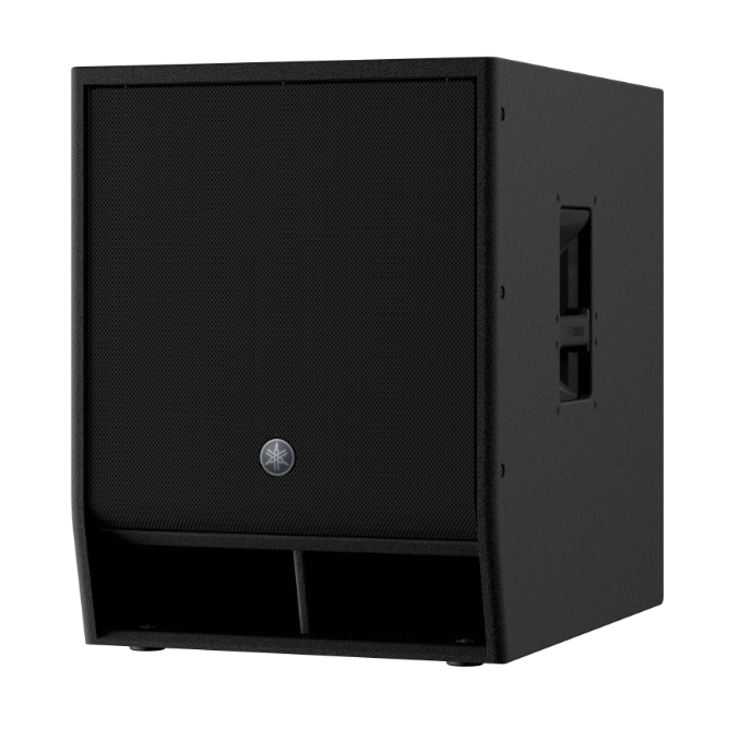 Yamaha DXS15XLF-D, 1600W aktiv sub, 15" baselement, Dante version - Svart, bild 3
